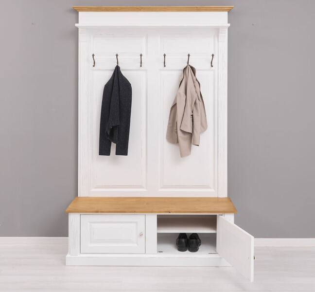 Individuelle Landhaus-Garderobe kreieren - Onlineshop für massive Landhausmöbel
