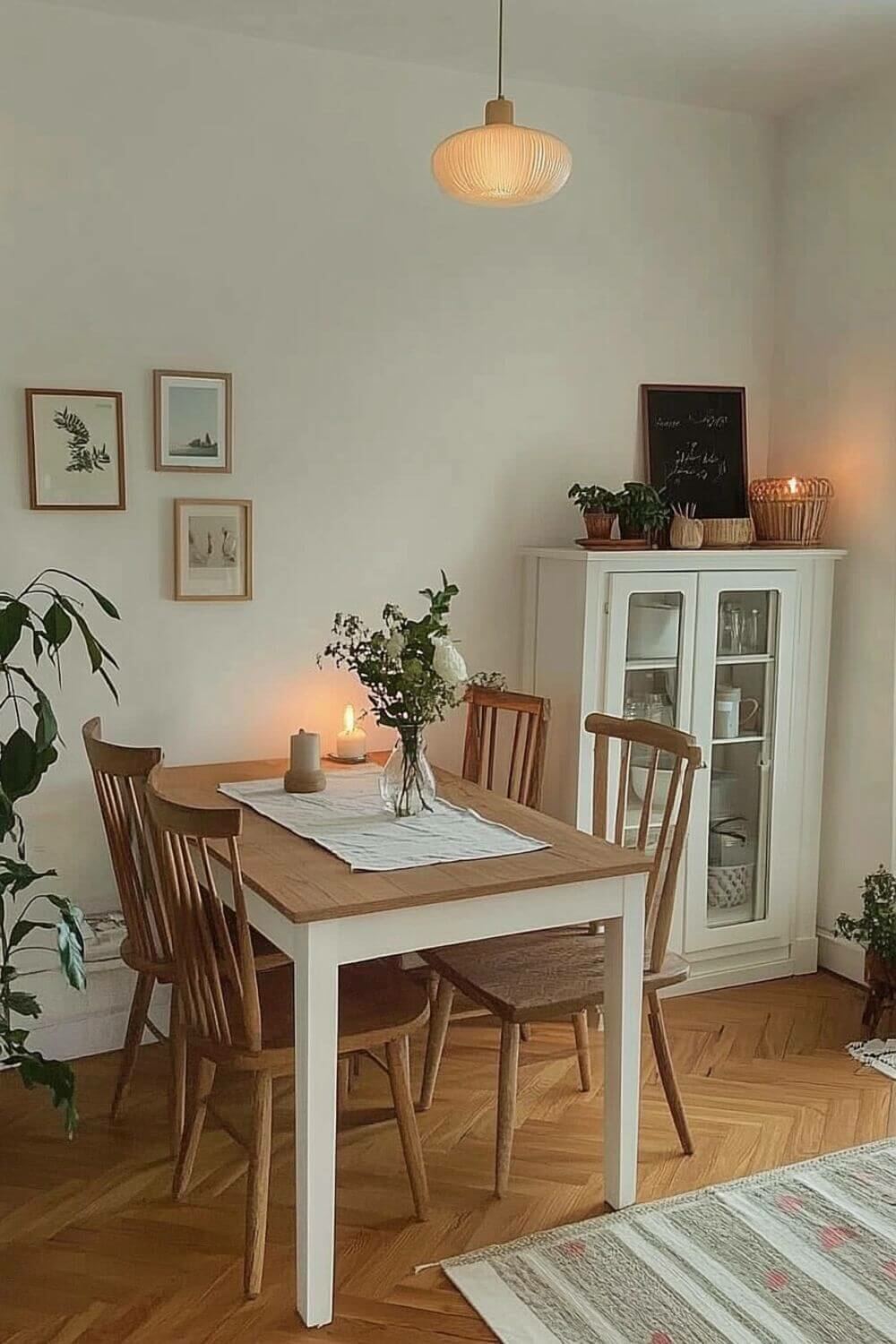 Landhaus-Buffet und Vitrine aus Massivholz