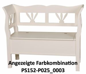 Romantische Sitzbank mit Truhe Konfigurator alles frei wählbar