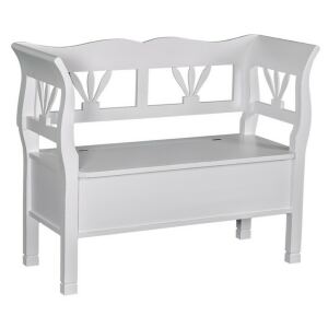Romantische Sitzbank mit Truhe shabby chic / antik look