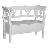 Romantische Sitzbank mit Truhe shabby chic / antik look