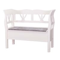 Romantische Sitzbank mit Truhe shabby chic / antik look
