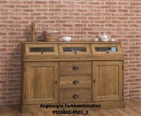 Anrichte Vitrinenfächer unlackiert