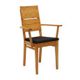 Gepolsterter Armlehnen Stuhl LINO Massiv Holz
