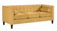 Vintage 3-Sitzer Sofa Joko Samtvelours gelb
