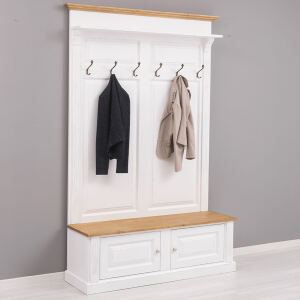 Nostalgische Landhaus Garderobe lackiert