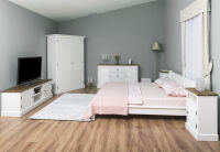 Landhausbett Kiel im Hamptons-Style (90x200 cm)