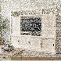 TV-Wand mit Schiebetüren im Landhausstil