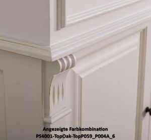 Nostalgischer Doppelwaschtisch im Landhausstil - Eichenplatte natur (unlackiert)