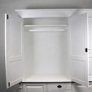 GroÃŸer Kleiderschrank in Landhausoptik, weiÃŸ