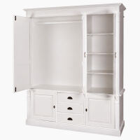 GroÃŸer Kleiderschrank in Landhausoptik, weiÃŸ