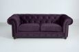 Chesterfield Sofa Old England (2,5-Sitzer) Samtvelours purple