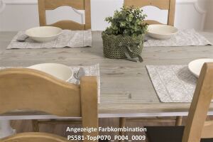Romantischer Esstisch  mit Untergestell (210cm) - Eichenplatte