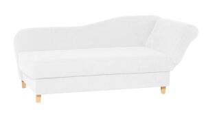 Recamiere Saturn, mit Armteil rechts klappbar Veloursstoff creme