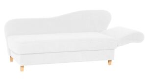 Recamiere Saturn, mit Armteil rechts klappbar Veloursstoff creme