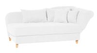 Recamiere Saturn, mit Armteil rechts klappbar Veloursstoff creme
