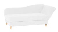 Recamiere Saturn, mit Armteil rechts klappbar Veloursstoff creme