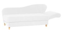 Recamiere Saturn, mit Armteil rechts klappbar Veloursstoff creme