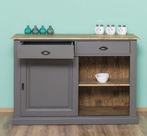 Schiebetüren-Sideboard Landhausstil - Eichenplatte Konfigurator alles frei wählbar