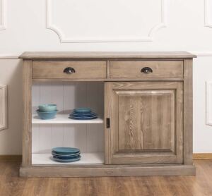 Schiebetüren-Sideboard Landhausstil - Eichenplatte Konfigurator alles frei wählbar