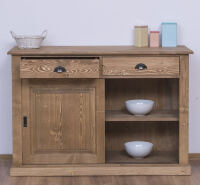 Schiebetüren-Sideboard Landhausstil - Eichenplatte Konfigurator alles frei wählbar