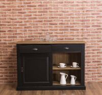 Schiebetüren-Sideboard Landhausstil - Eichenplatte Konfigurator alles frei wählbar