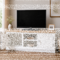 Landhaus TV-Sideboard Lamellentüren - Eichenplatte
