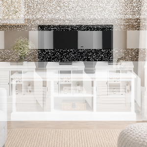 Landhaus TV-Sideboard Lamellentüren