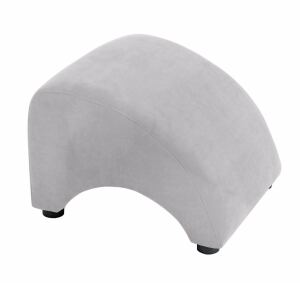 Hocker Borano Veloursstoff silber