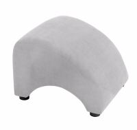 Hocker Borano Veloursstoff silber