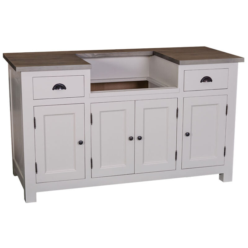 Großer Küchenschrank mit Spülbeckenaussparung Hamburg im Landhausstil shabby chic / antik look