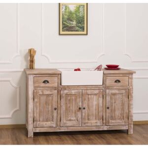 Großer Küchenschrank mit Spülbeckenaussparung Hamburg im Landhausstil shabby chic / antik look