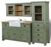 Großer Küchenschrank mit Spülbeckenaussparung Hamburg im Landhausstil shabby chic / antik look