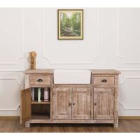 Großer Küchenschrank mit Spülbeckenaussparung Hamburg im Landhausstil shabby chic / antik look