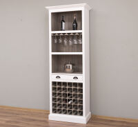 Schmales Weinregal im Landhausstil gewachst