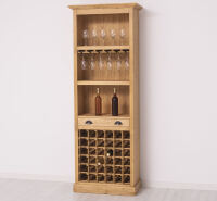 Schmales Weinregal im Landhausstil shabby chic / antik look