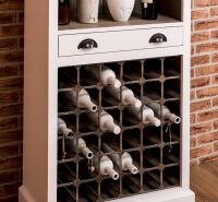 Schmales Weinregal im Landhausstil shabby chic / antik look