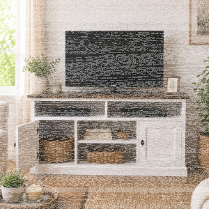 Geräumige TV-Kommode im Landhausstil - Eichenplatte