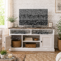 Geräumige TV-Kommode im Landhausstil - Eichenplatte