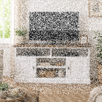 Geräumige TV-Kommode im Landhausstil - Eichenplatte