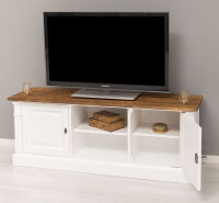 TV-Lowboard Salzburg im Landhausstil - Eichenplatte
