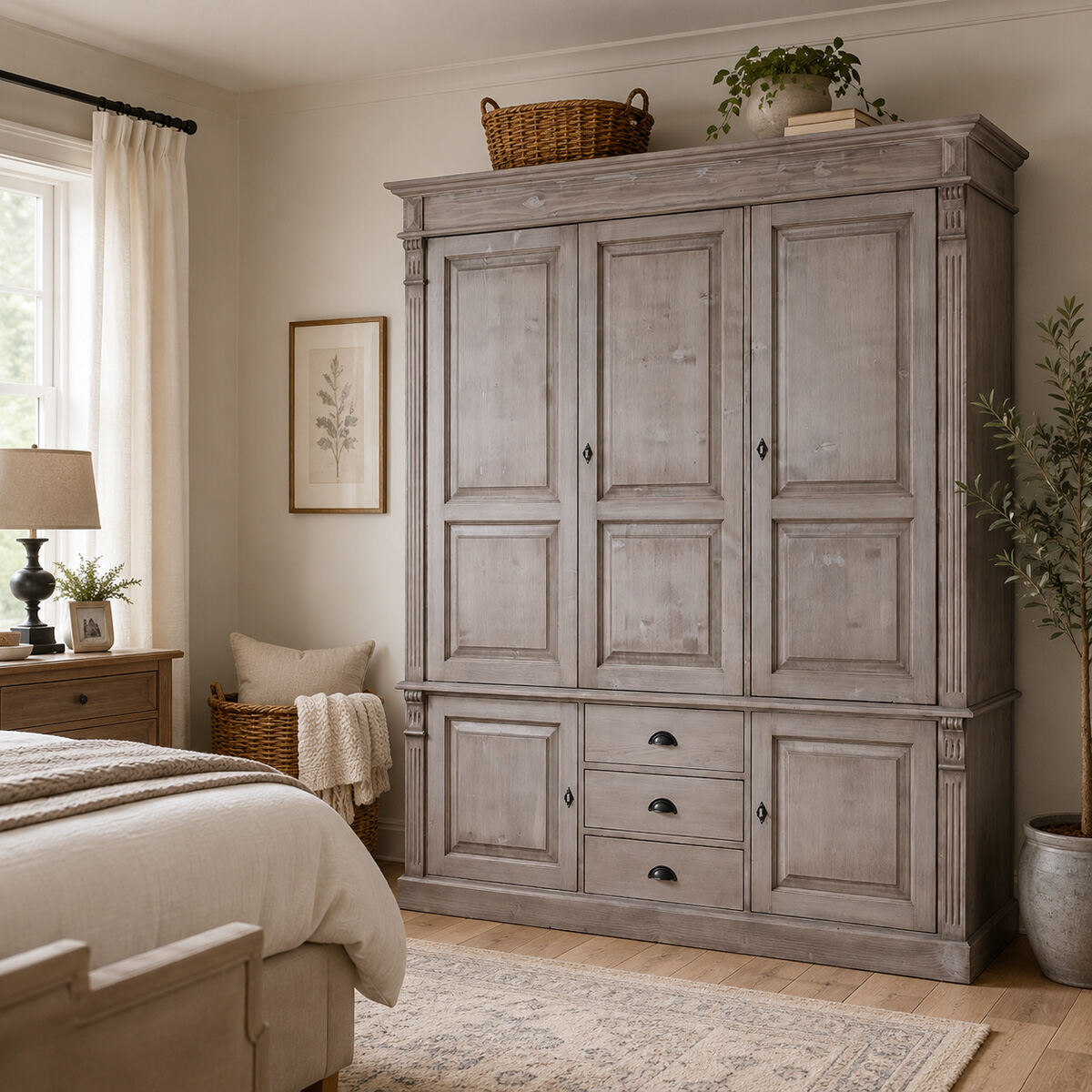 Großer Garderobenschrank - Onlineshop für massive Landhausmöbel
