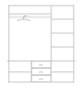 Großer Kleiderschrank Massivholz im Landhausstil