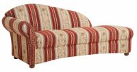 Recamiere Carolina Armlehne links Chenille rot