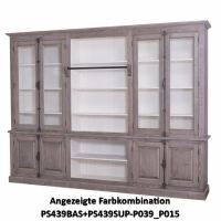 Große Bücherwand externes Verschlusssystem, Landhausoptik
