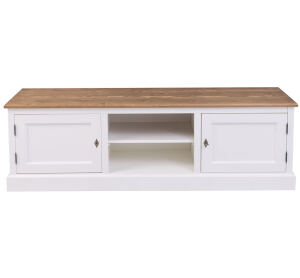 Landhaus TV-Sideboard verschließbare Türen - Eichenplatte