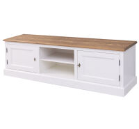 Landhaus TV-Sideboard verschließbare Türen - Eichenplatte