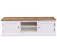 Landhaus TV-Sideboard verschließbare Türen - Eichenplatte