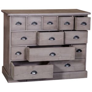 Apothekerschrank im Landhausstil - Eichenplatte shabby chic / antik look