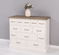 Apothekerschrank im Landhausstil - Eichenplatte shabby chic / antik look